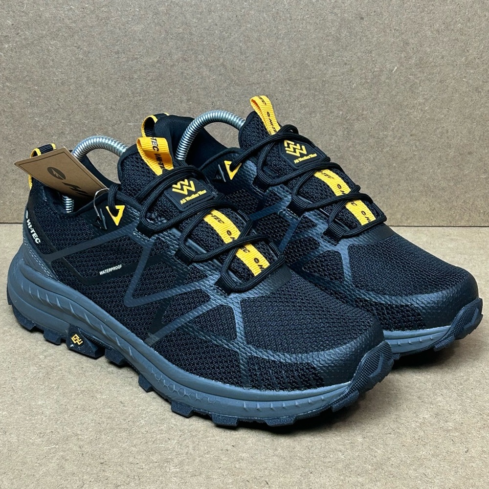 New Hi-Tec Mauna Women's Waterproof Hiking Black/Grey Shoes Sz 8
